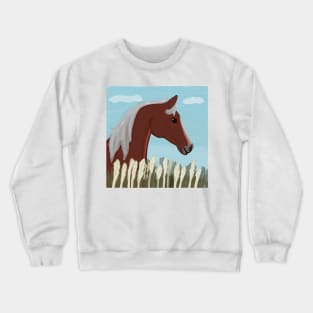 Watercolor horse head Crewneck Sweatshirt